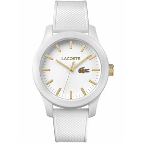 Lacoste watch strap 2010819 / LC-79-1-47-2790 Rubber White 21mm