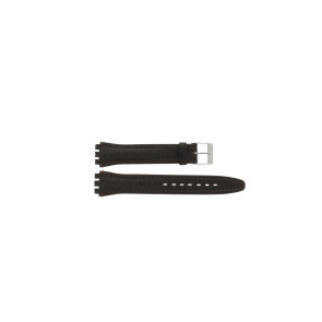 Watch strap Swatch (alt.) 21413.27.17C Leather Dark brown 17mm