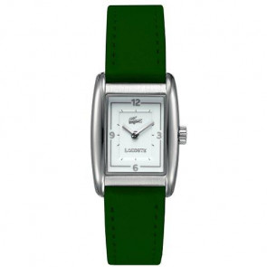 Lacoste watch strap 2000641 / LC-49-3-14-2242 Leather Green 16mm + green stitching