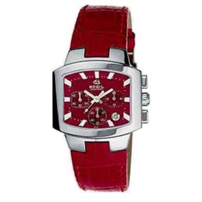 Watch strap Breil 2519750616 Leather Red