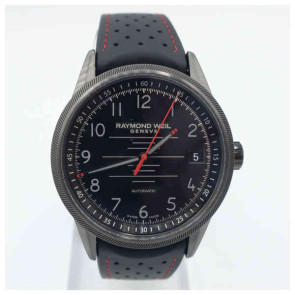 Watch strap Raymond Weil 2754-BKR-05200 / SU2201-2760R-18 Leather Black 22mm