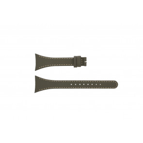 Watch strap Boccia 3165 Leather Olive green 25mm