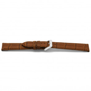 Watch band leather croco brown 14mm EX-D349