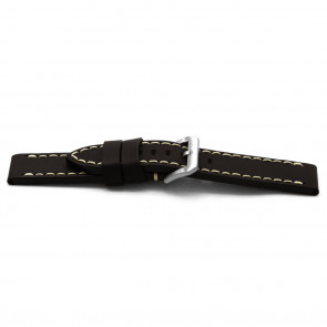 Watch strap Universal H353 Leather Brown 22mm