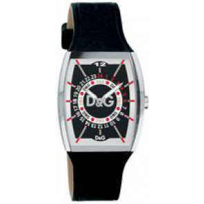 Watch strap Dolce & Gabbana 3719240323 Leather Black 24mm