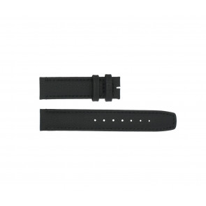 Boccia watch strap 3771-01 Leather Black 20mm + standard stitching
