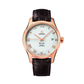 Watch strap Omega 3153412102001 / 98000216 / De Ville Crocodile skin Brown 20mm