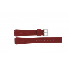 Watch strap Skagen 433SSLR / H433SSLR Leather Red 15mm