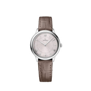 Watch strap Omega 032Z016927 / 43413306052001 / De Ville Crocodile skin Taupe 14mm