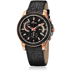 Watch strap Lotus 9992-4 Leather Black 20mm