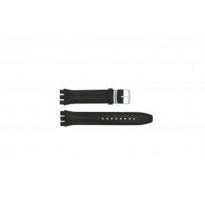Watch strap Swatch (alt.) 51643.01.17 Leather Black 17mm