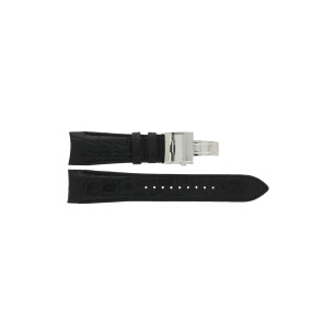 Watch strap Seiko 5R66-0AR0 / SNR021J1 Leather Black 24mm