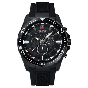 Watch strap Swiss Military Hanowa 6-4212 Rubber Black