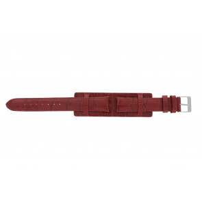 Watch strap Universal 61325.45.16 Leather Red 16mm