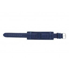 Watch strap Universal 61325.55.18 Leather Blue 18mm