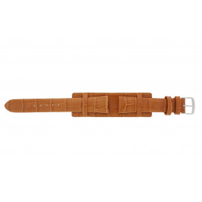 Watch strap Universal 61325.75.18 Leather Orange 18mm
