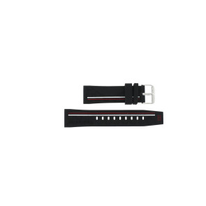 Horlogeband Tommy Hilfiger TH-320-1-14-2380 / TH1791473 / TH679302202 Rubber Zwart 22mm