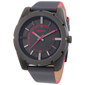 Watch strap Diesel DZ5359 Leather Anthracite grey 22mm