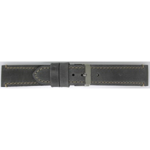 Watch strap Universal 819.07.22 Leather Grey 22mm
