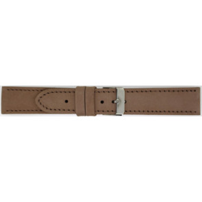 Watch strap 825.30.18 Leather Brown 18mm + brown stitching