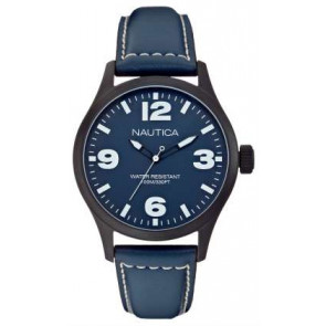 Watch strap Nautica A13615G Leather Blue 22mm