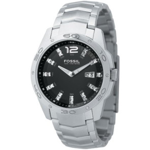 Fossil watch strap AM4089 Metal Silver 22mm