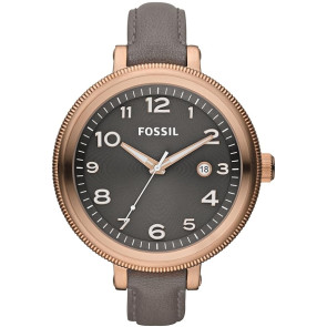 Fossil watch strap AM4393  Leather Grey + grey stitching