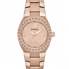 Watch strap Fossil AM4508 Steel Rosé 18mm