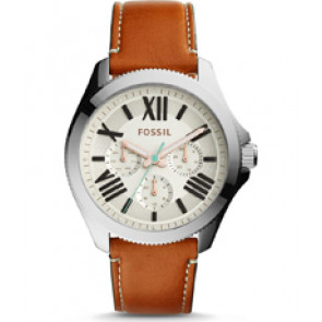 Watch strap Fossil AM4638 Leather Orange 20mm