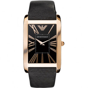 Armani watch strap AR2034 Leather Black 23mm