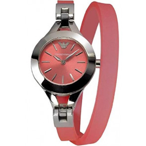 Watch strap Armani AR7346 Silicone Pink 8mm