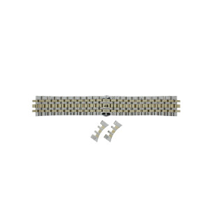 Watch strap Armani AR8030 Stainless steel Bi-color 24mm