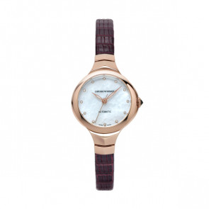 Watch strap Armani ARS8250 Lizard leather Brown 9mm