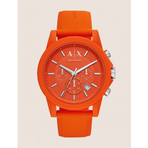 Watch strap Armani Exchange AX1336 Rubber Orange