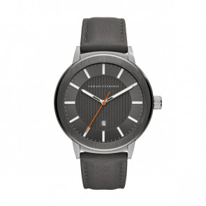 Watch strap Armani Exchange AX1462 Leather Grey 22mm