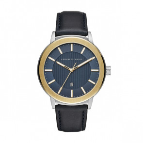 Watch strap Armani Exchange AX1463 Leather Blue 22mm