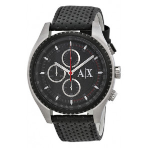 Watch strap Armani Exchange AX1600 Leather Black 22mm