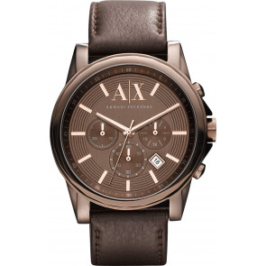 Armani watch strap AX-2090 Leather Brown 22mm 