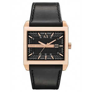 Watch strap AX2207 Leather Black 32mm