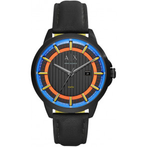 Watch strap Armani Exchange AX2265 Leather Black 20mm