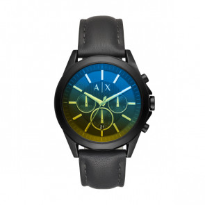 Watch strap Armani Exchange AX2613 Leather Black 22mm