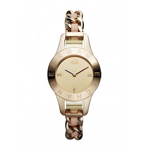 Watch strap AX4145 Steel Gold Toned 8mm