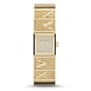Watch strap Armani Exchange AX4209 Steel Gold Toned 22mm