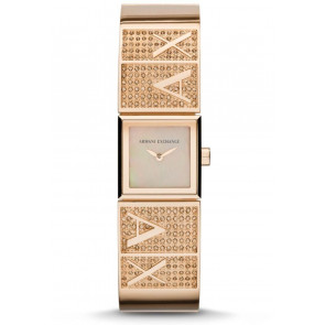 Watch strap Armani Exchange AX4210 Steel Rosé 22mm