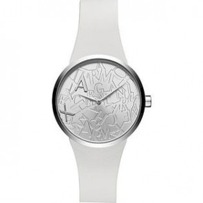 Watch strap Armani Exchange AX4505 Leather White 22mm