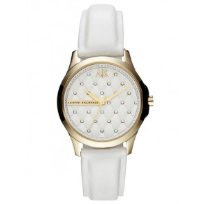 Watch strap Armani Exchange AX5207 Leather White 18mm