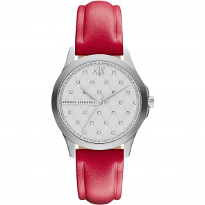 Watch strap Armani Exchange AX5224 Leather Red 18mm