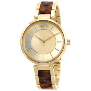 Watch strap AX5320 Steel Gold Toned 16mm