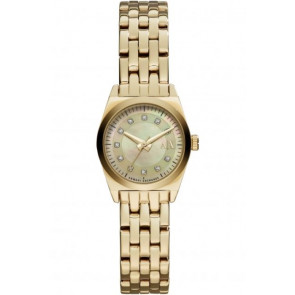 Watch strap Armani Exchange AX5331 Steel Gold Toned 14mm