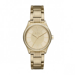 Watch strap Armani Exchange AX5441 Steel Gold Toned 18mm